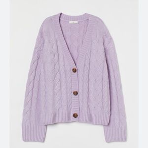 Light purple size medium cable knit sweater